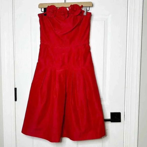 Lilly Pulitzer Dresses & Skirts - LILLY PULITZER Belinda Rosette Strapless Cocktail Party Dress Silk Blend Size 4